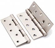 Картинка Петля врезная латунная RENZ BH 125*70*3-4BB FH SN 4 подшипника без колпачка никель матовый